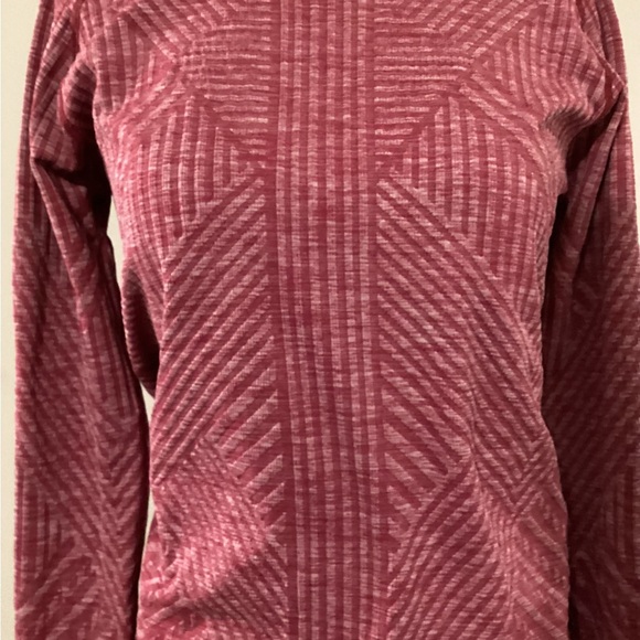 Lululemon Rest Less Pattern pullover/Sweater(size 6) Heathered Berry Rumble - Picture 6 of 7
